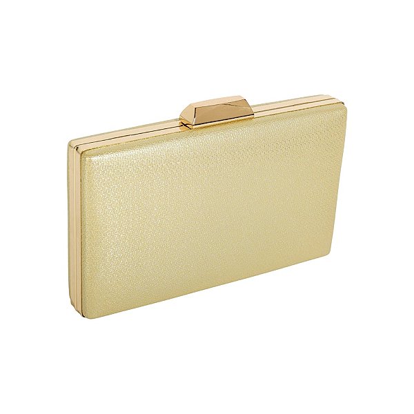 Clutch retangular dourada M-917