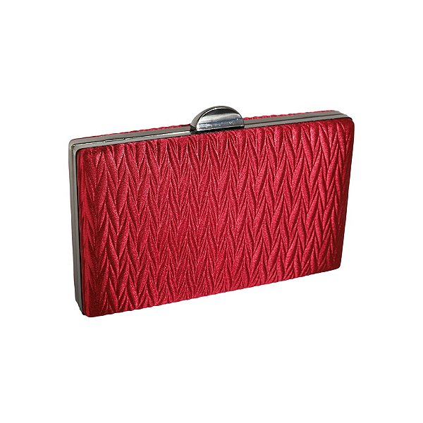 Clutch retangular vermelha burgundy M-923
