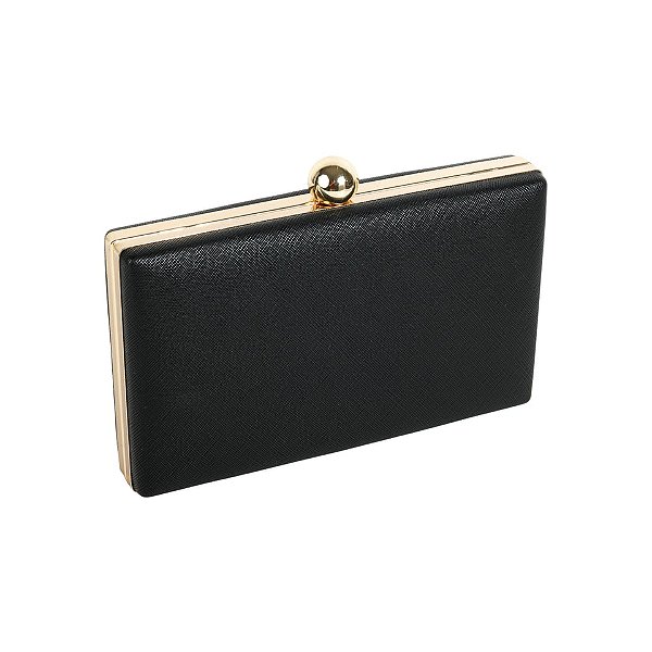 Clutch retangular preta M-758
