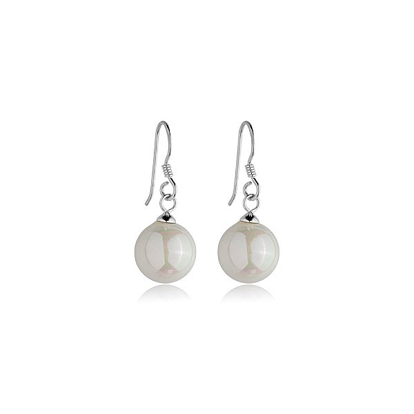 Brinco gancho pérola prata 925