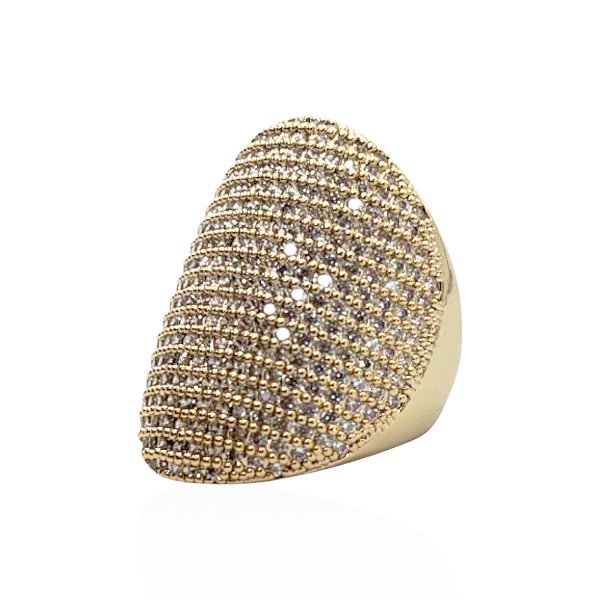 Anel oval zircônia ouro semijoia JZ-230819