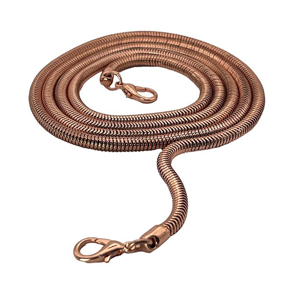 Alça para bolsa de corrente rabo de rato rosê