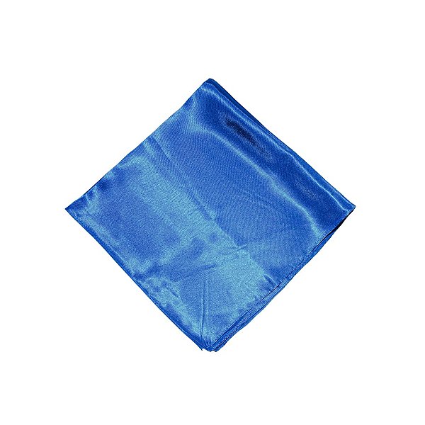 Lenço cetim quadrado liso azul royal LEN-055