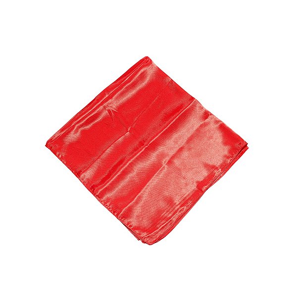 Lenço cetim quadrado liso vermelho flame red LEN-055