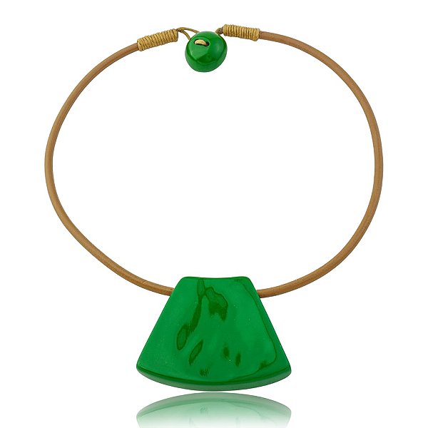 Colar Marcia Pouso resina verde