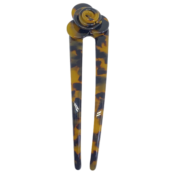 Pente coque flor acetato tartaruga