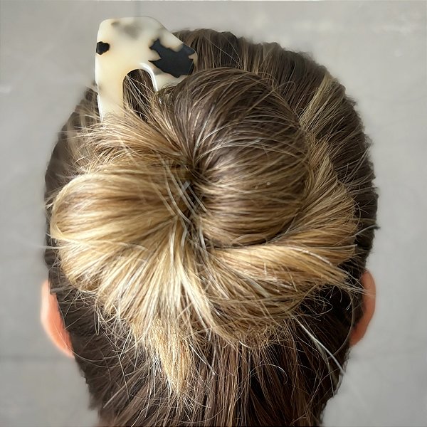 Pente coque acetato tartaruga claro