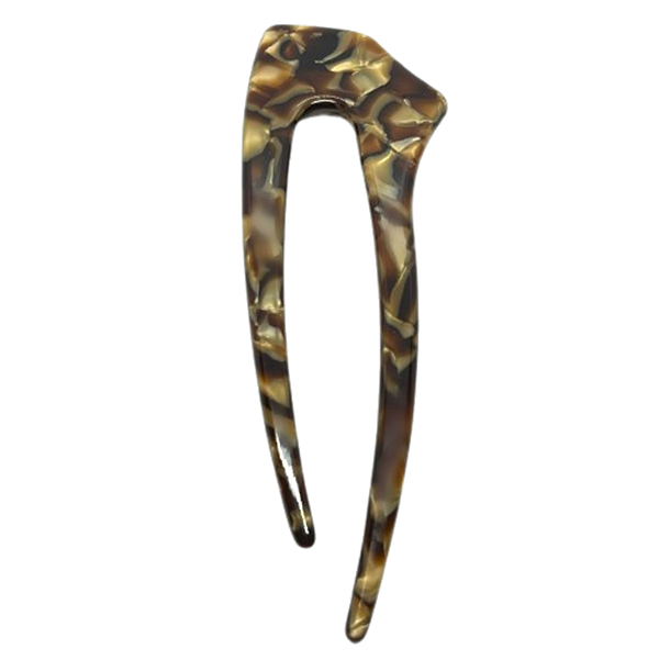 Pente coque acetato marrom marmorizado