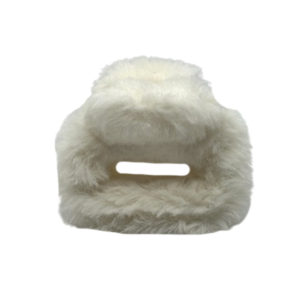 Piranha de cabelo acrílico pelo branco