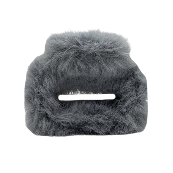 Piranha de cabelo acrílico pelo cinza