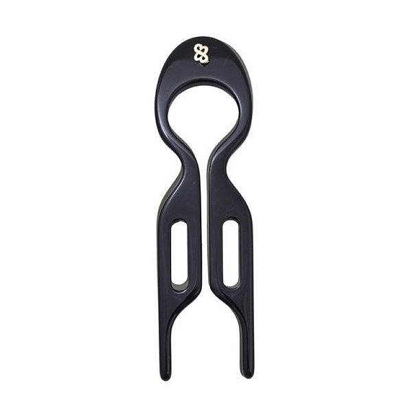 Pente hairpin Bianca g acrílico preto 70 049