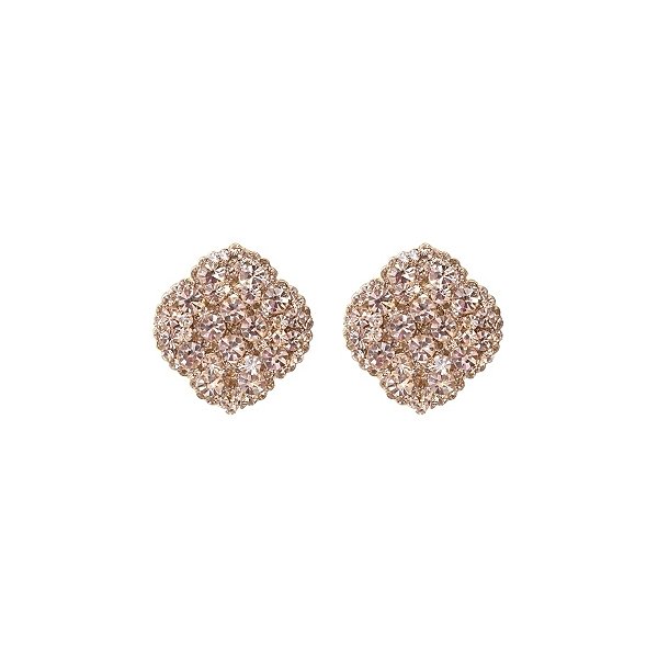Brinco ponteira Leticia Sarabia cristal light peach prateado 6631