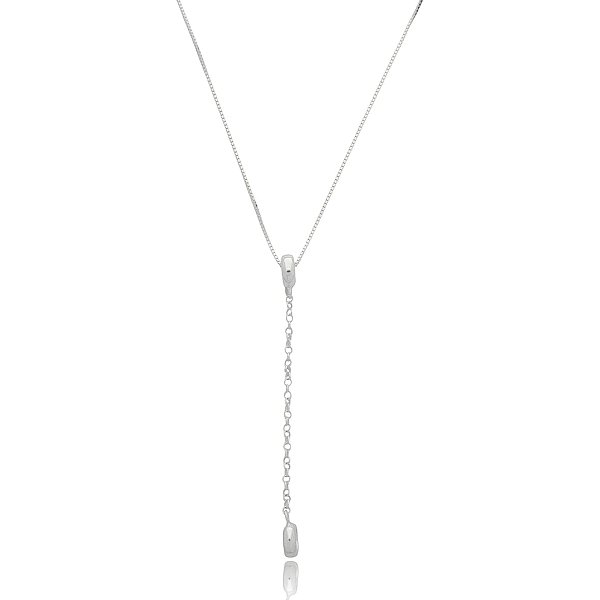 Colar berloque separador corrente prata 925