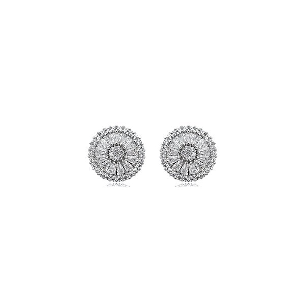 Brinco pizza p zircônia ródio semijoia 16k04001