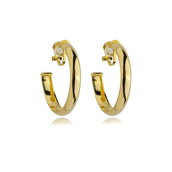 Brinco pressão argola p ouro semijoia 6184305