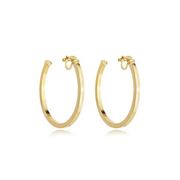 Brinco pressão argola reta g ouro semijoia 5494305