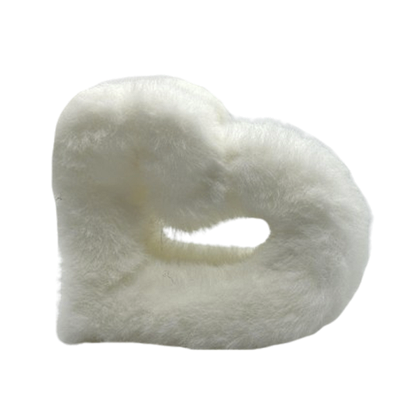 Piranha de cabelo coração pelo branco