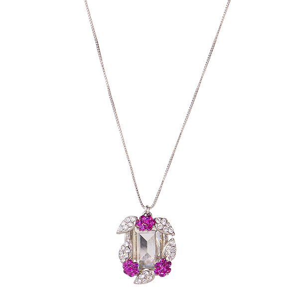 Colar Leticia Sarabia cristal fucshia 9104