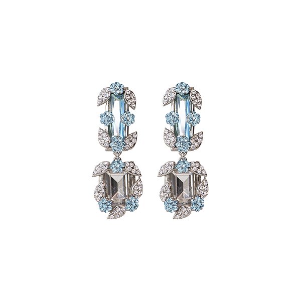 Brinco Leticia Sarabia cristal azul aquamarine 9104