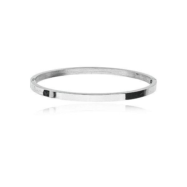 Bracelete liso aço inoxidável