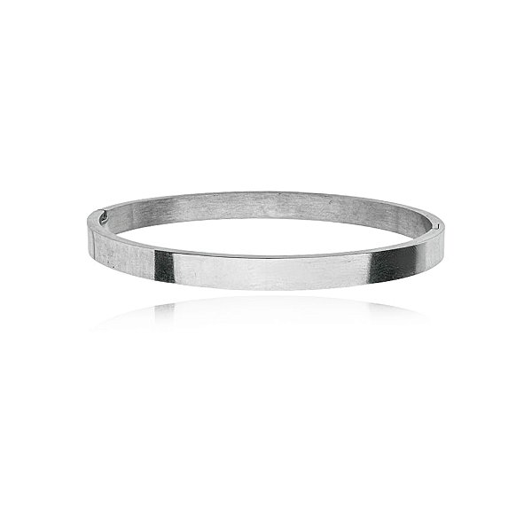 Bracelete liso aço inoxidável