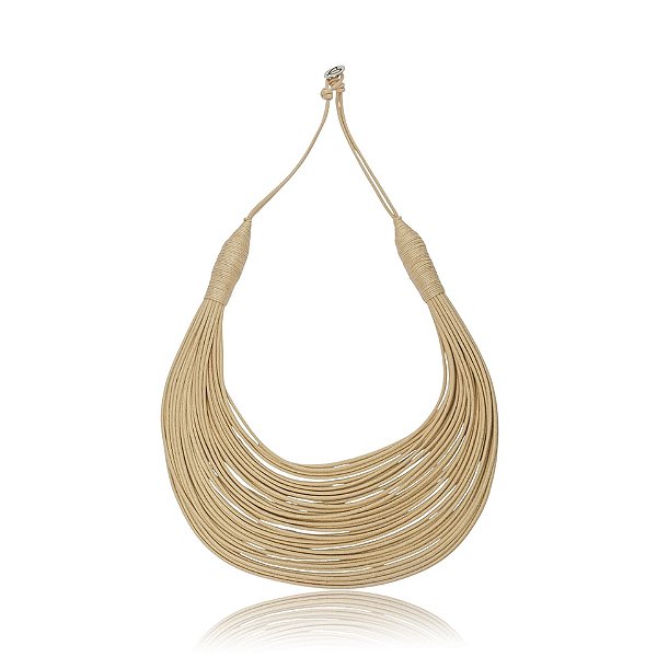Colar Design Natural algodão bege CO 1341