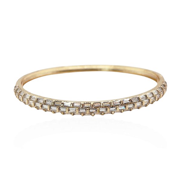 Bracelete zircônias baguetes ouro semijoia GP 213