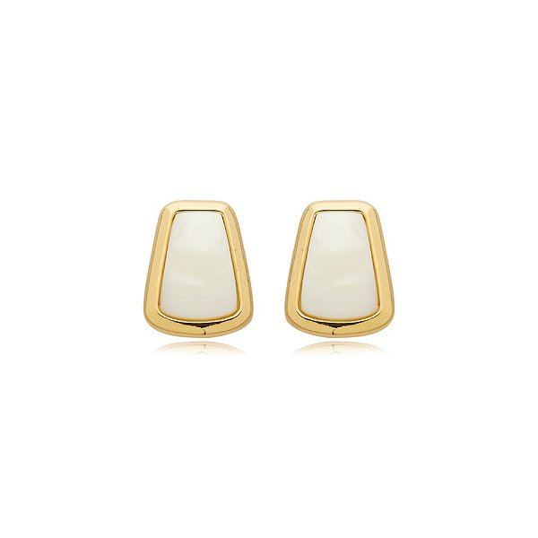 Brinco madrepérola ouro semijoia BA 5339