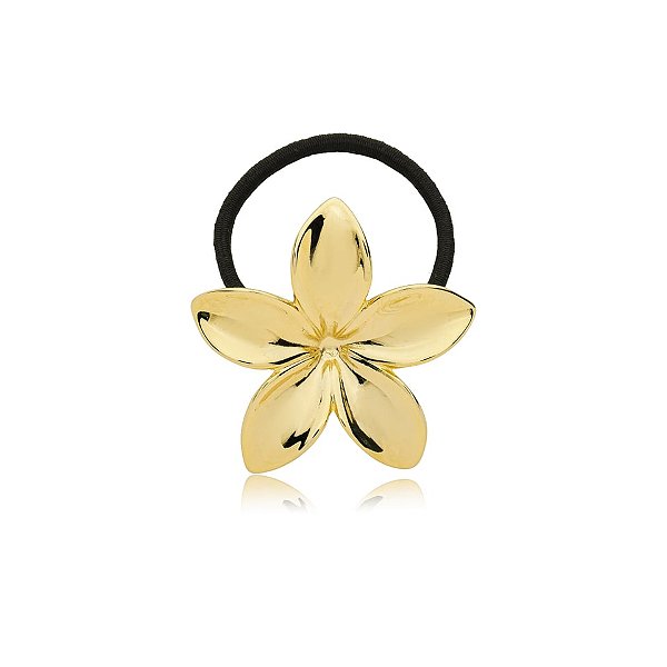 Rabicó flor metal dourado 36186
