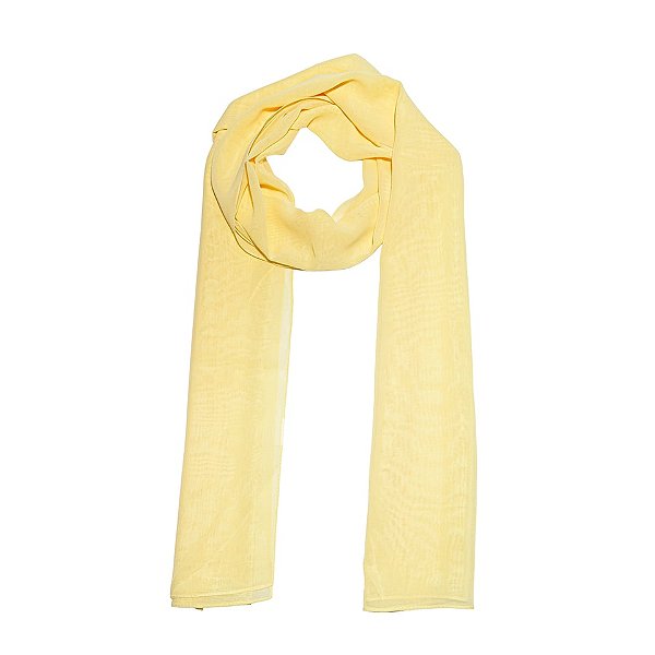 Lenço echarpe amarelo claro LEN-032