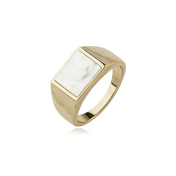 Anel madrepérola ouro semijoia JZ-240565