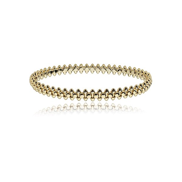 Bracelete spike zircônia ouro semijoia SZ-240536