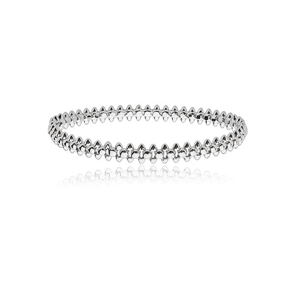 Bracelete spike zircônia ródio semijoia SZ-240536