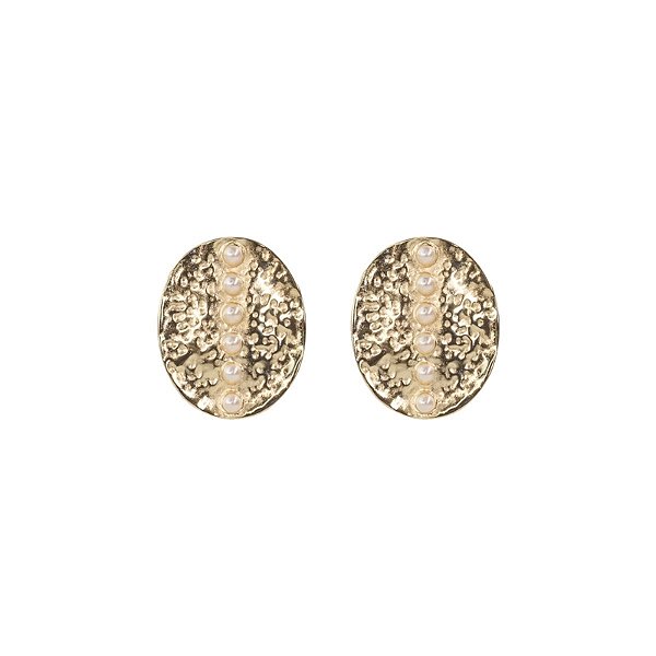 Brinco Leticia Sarabia pérola ouro semijoia 9136