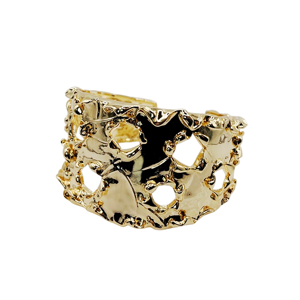 Bracelete Elaine Palma vazado ouro semijoia