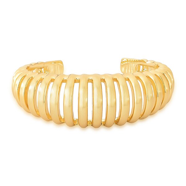 Bracelete abaulado ouro fosco semijoia