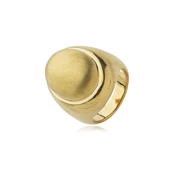 Anel oval ouro semijoia TZ-240403