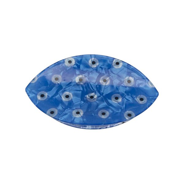 Piranha de cabelo Rellie acetato azul olho grego
