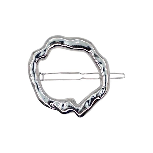 Presilha orgânica Rellie metal martelado prateado