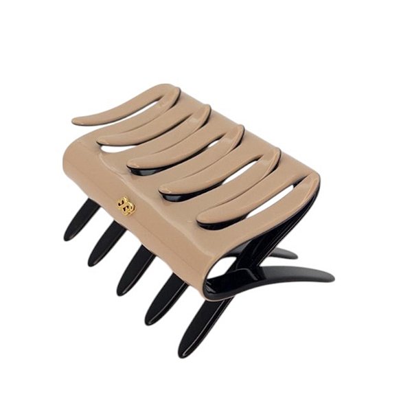 Pente Bianca crab g acrílico nude com preto 90 023
