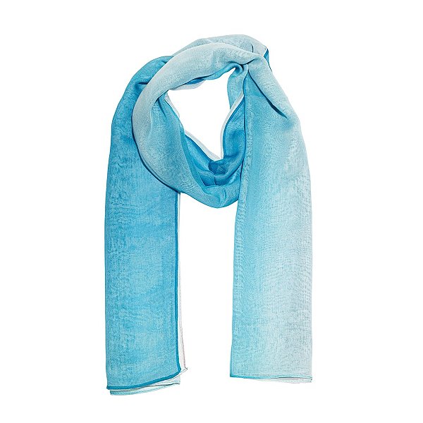 Lenço echarpe degradê azul LEN-057