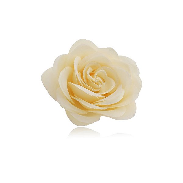 Broche rosa tecido areia FL-003