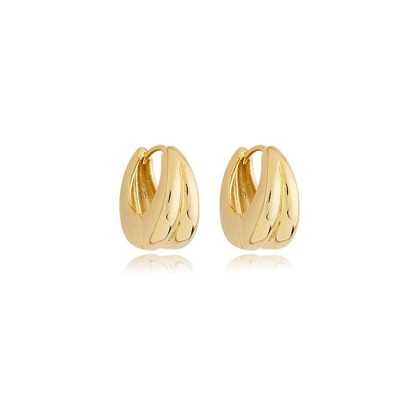 Brinco argolinha ouro semijoia BA 7439