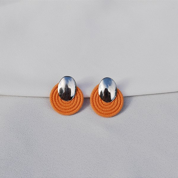 Brinco Design Natural algodão laranja BR 2043