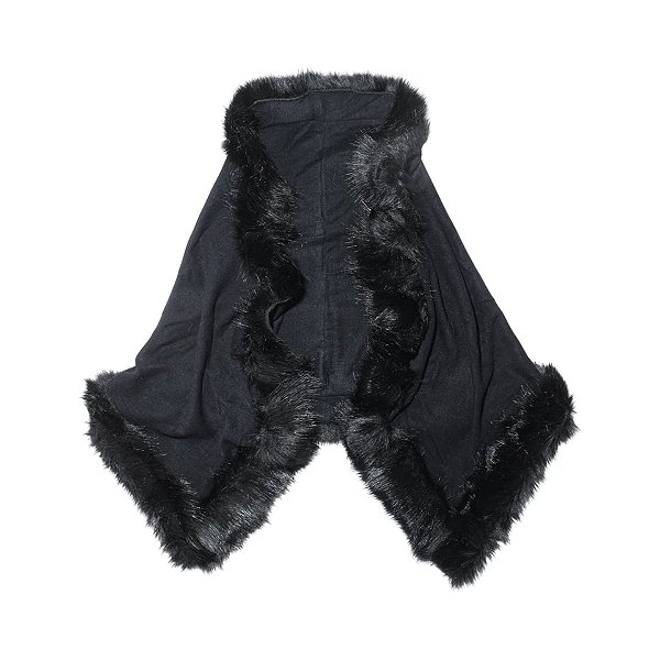 Pelerine pelo sintético preto XGY-01