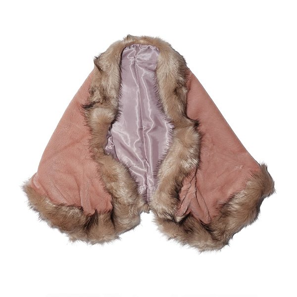 Pelerine  pelo sintético rosa XP-02