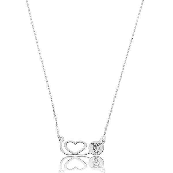 Colar profissão contabilidade prata 925