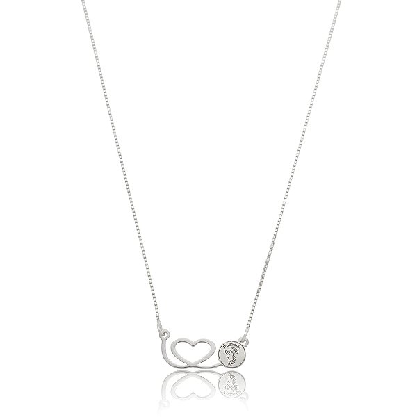 Colar profissão podologia prata 925