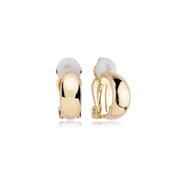Brinco pressão meia argolinha ouro semijoia 24a07006