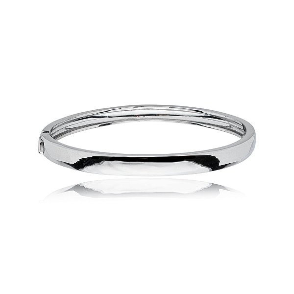 Bracelete liso ródio semijoia 24k16058